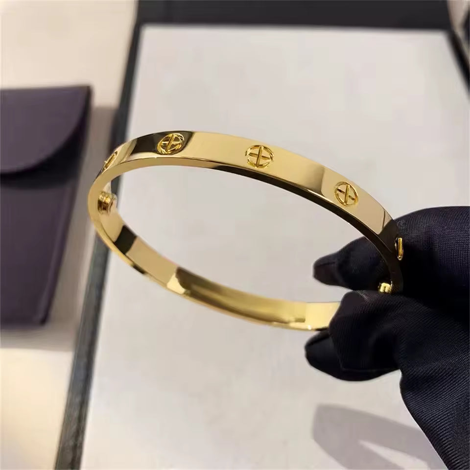 Antique Gold Monogrammed Cuff Bracelet